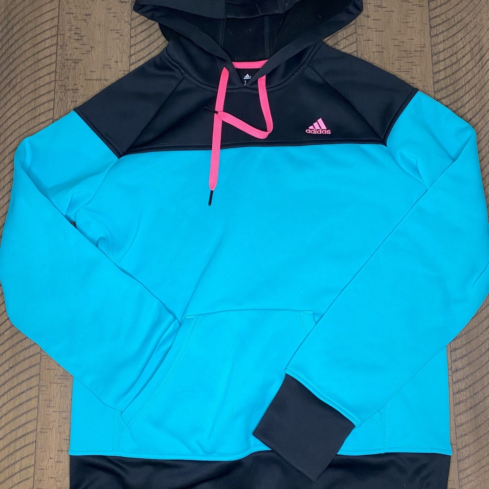 Blue Color-Block Adidas Sweatshirt